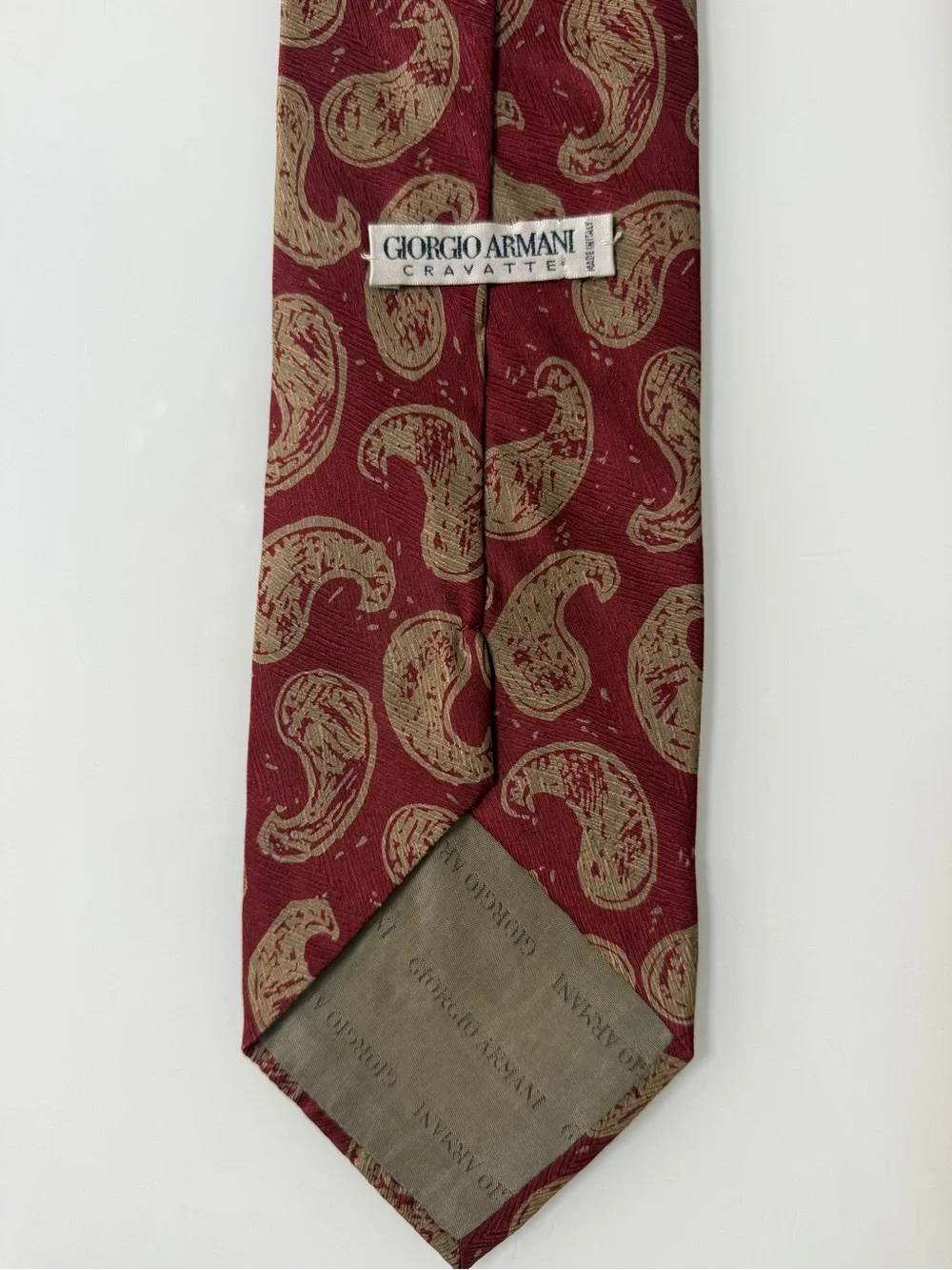 Giorgio Armani Cravatte Men’s 100% Silk Vintage Tie